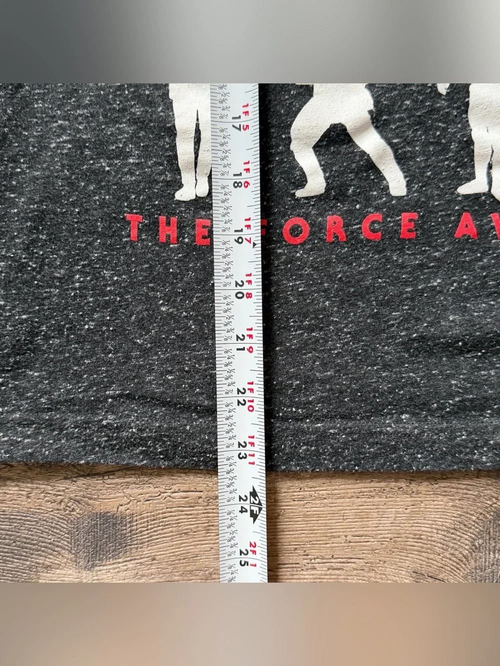 Star Wars The Force Awakens Graphic Tee heather gray white & red figures boys L